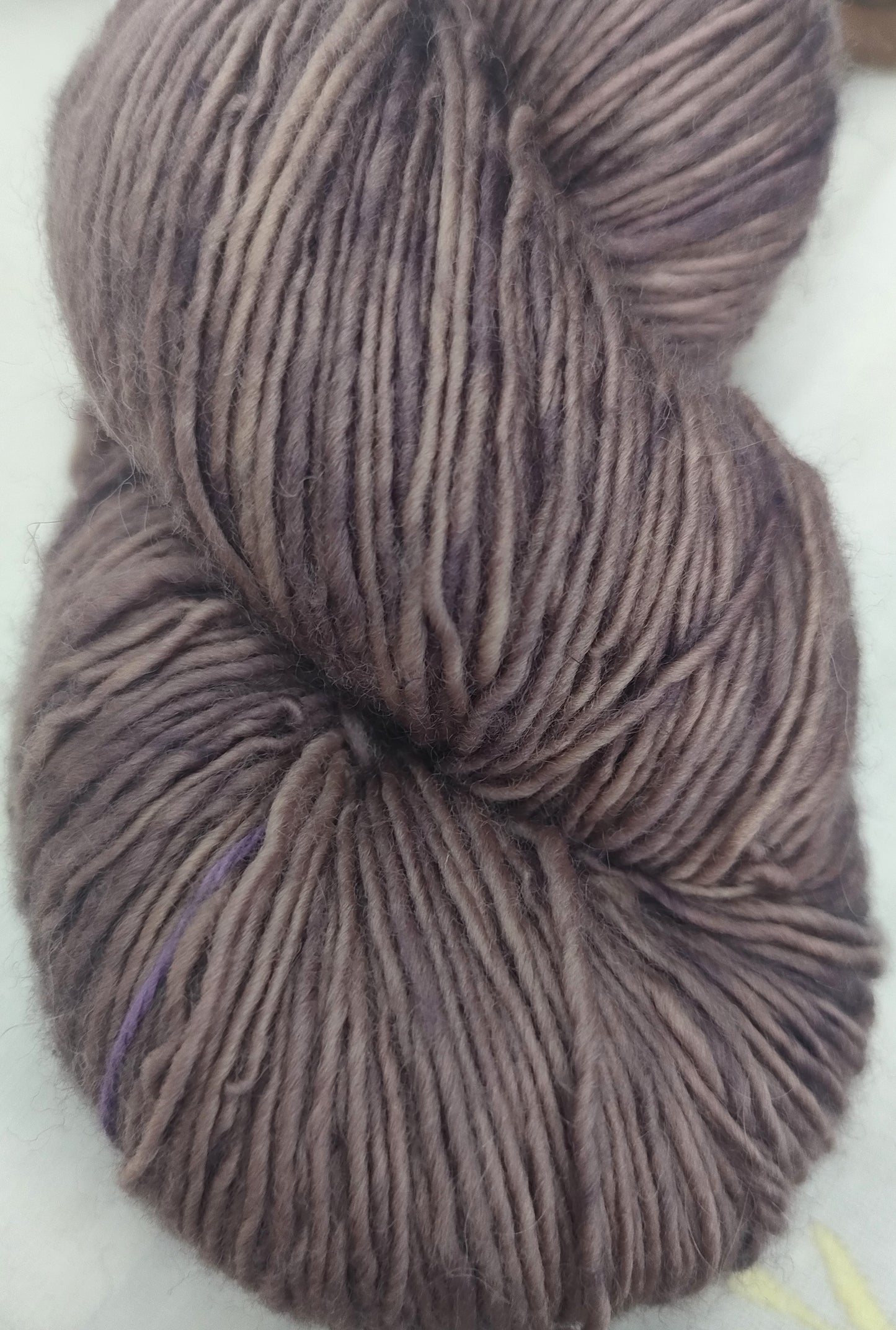 Purple variegated four ply merino singles high twist yarn