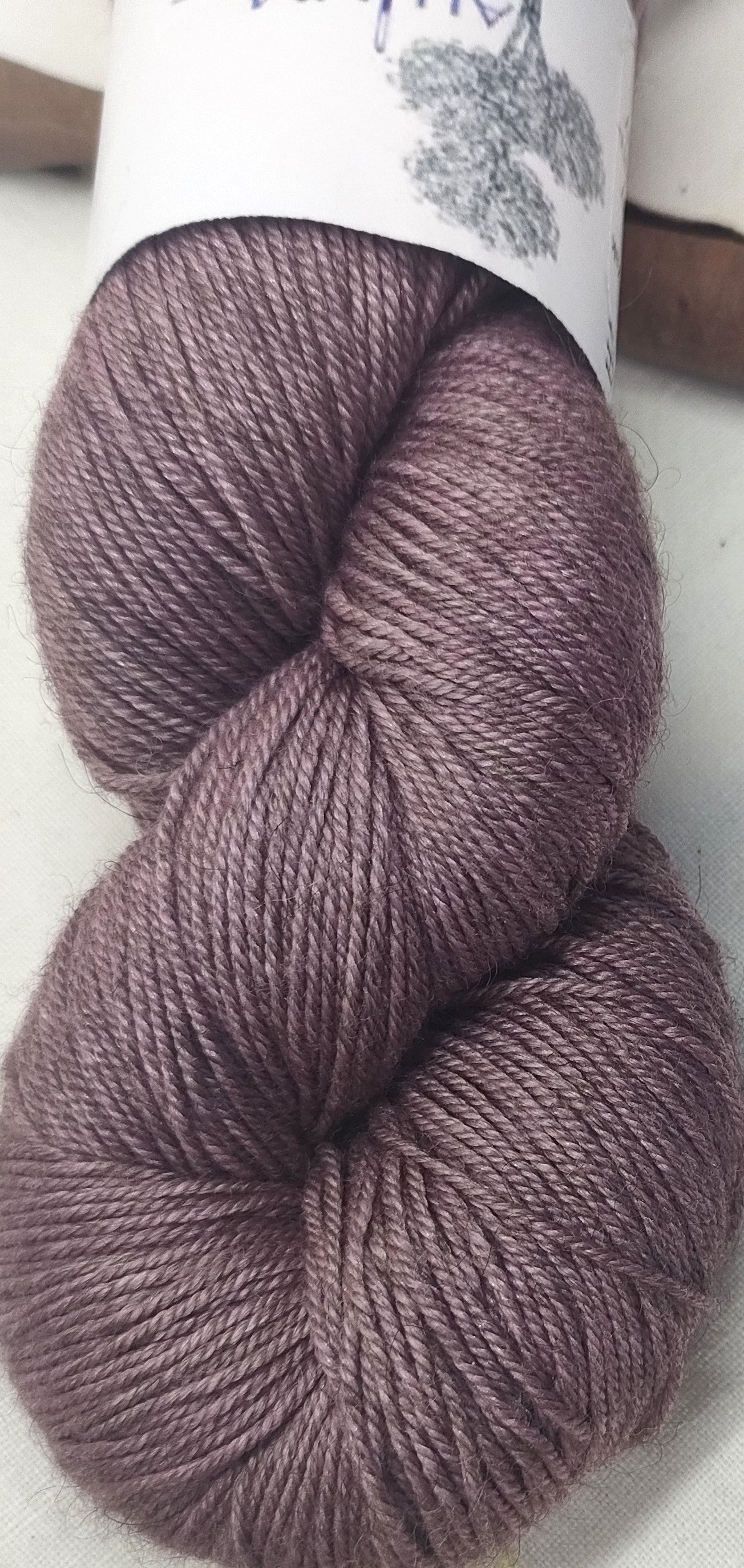 Dark pink Nut merino silk yak four ply