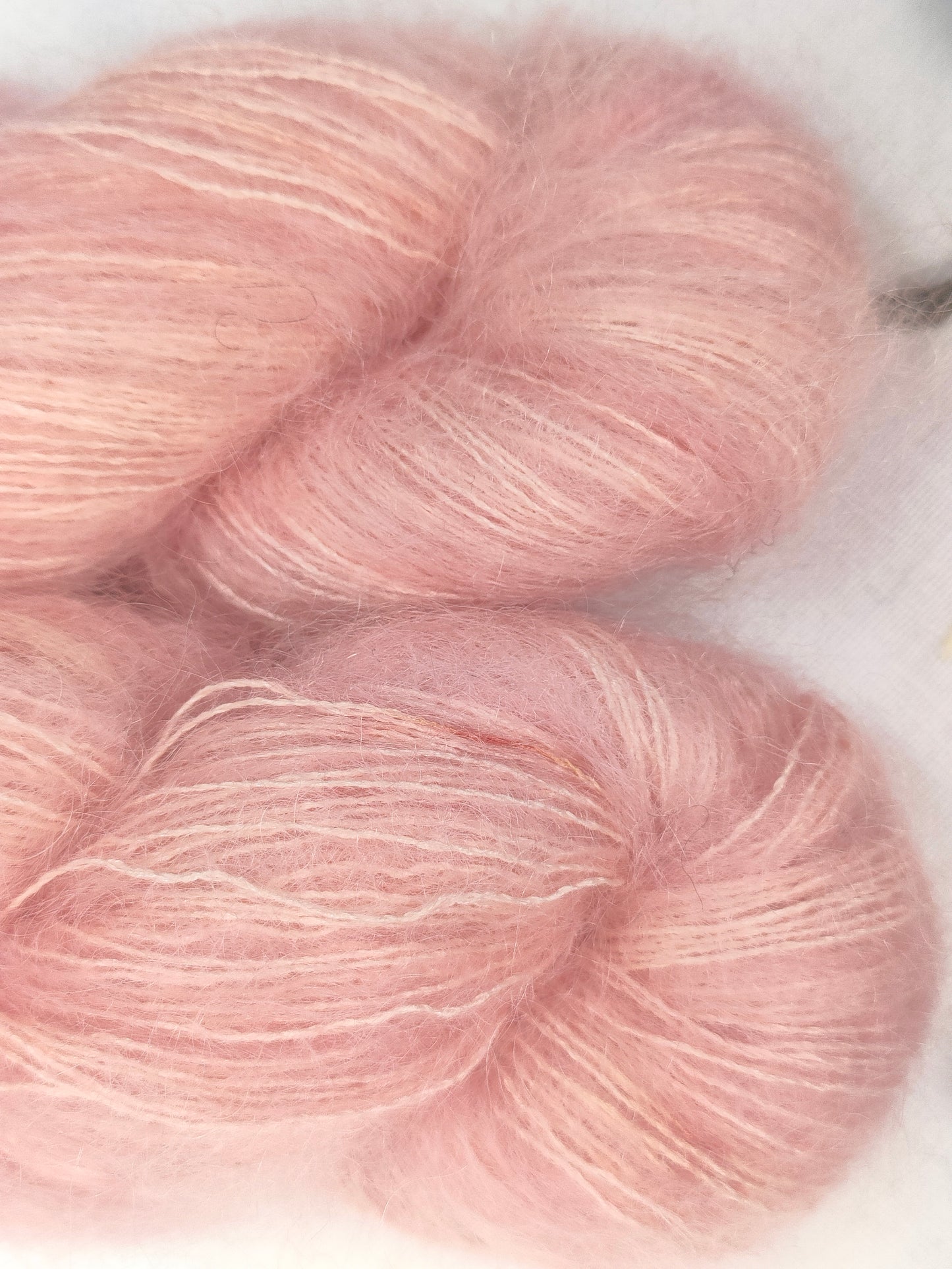 Speckled orange Seedhead mohair silk lace