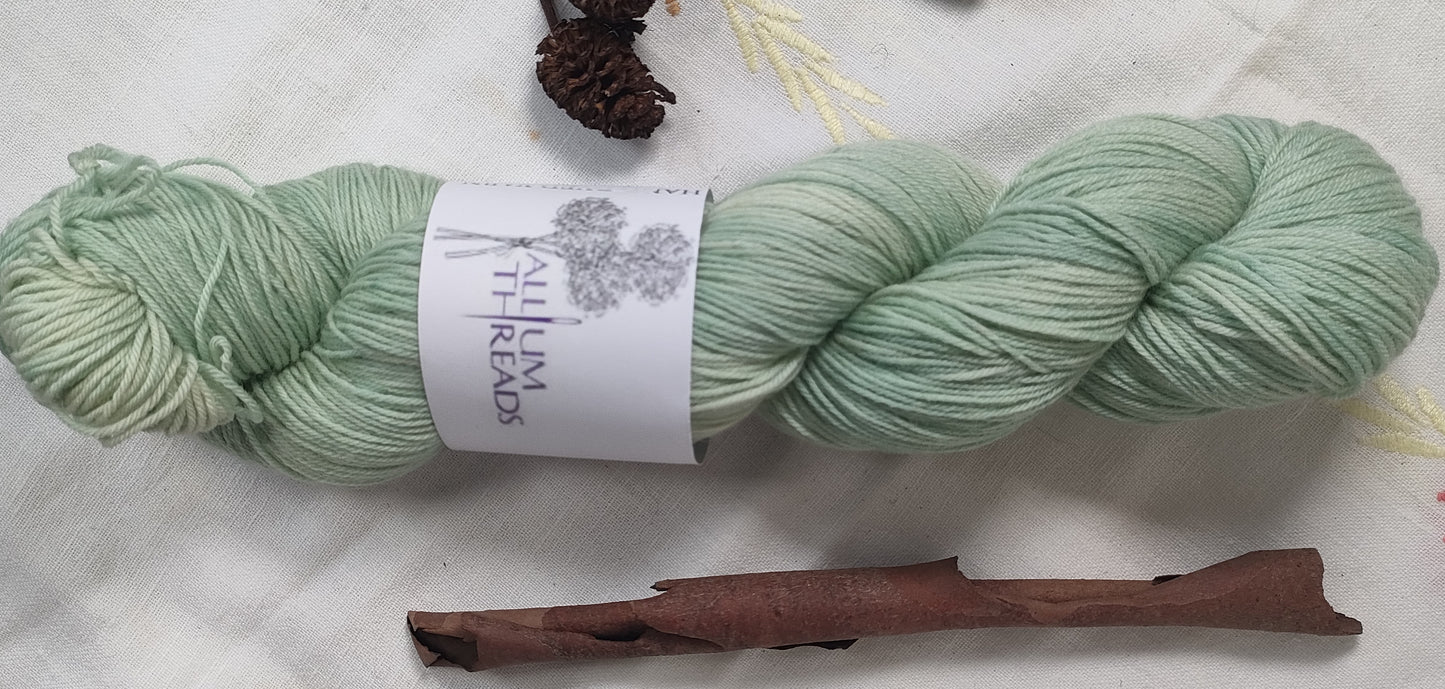 19702 Minty green merino nylon four ply yarn