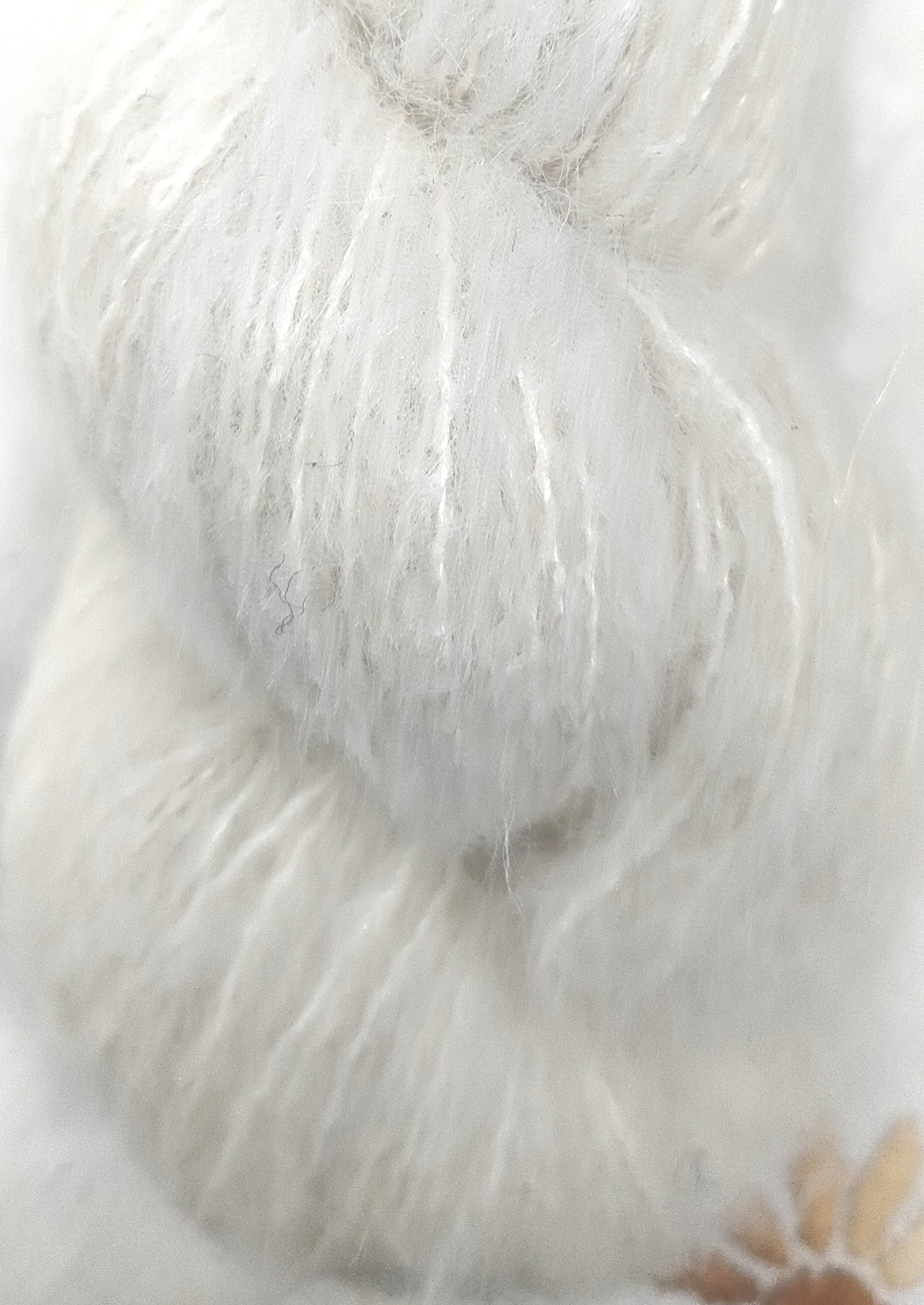 White undyed lace Umbel Suri silk