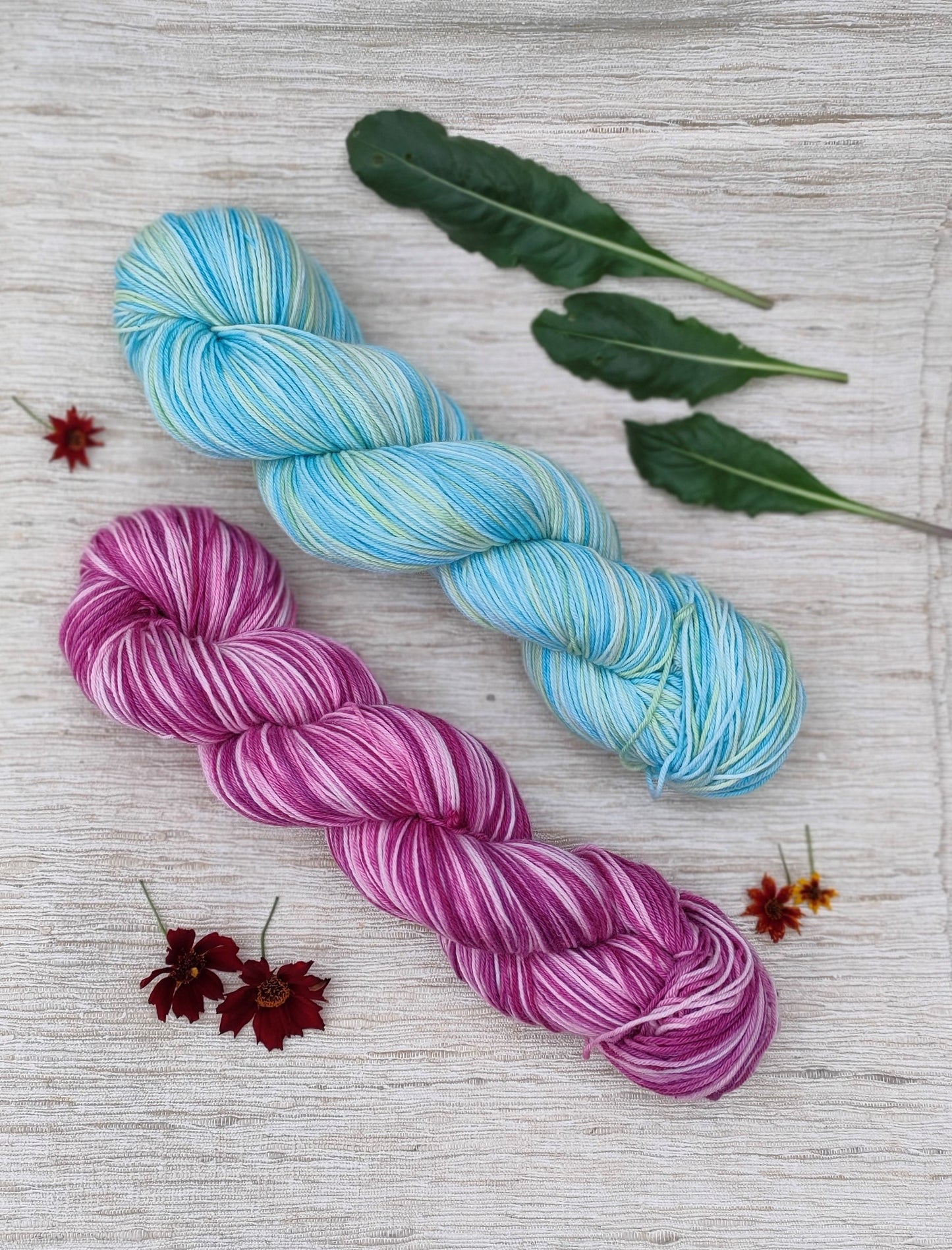 19454 Sea and Sky Self striping merino nylon sock yarn