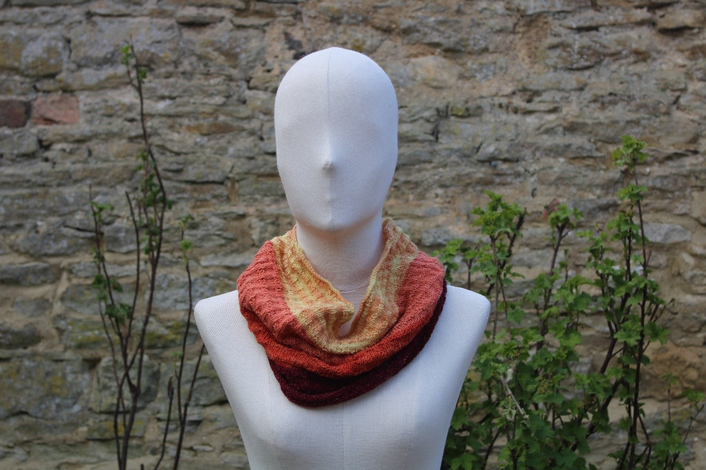 Ripple cowl knit digital pattern four ply