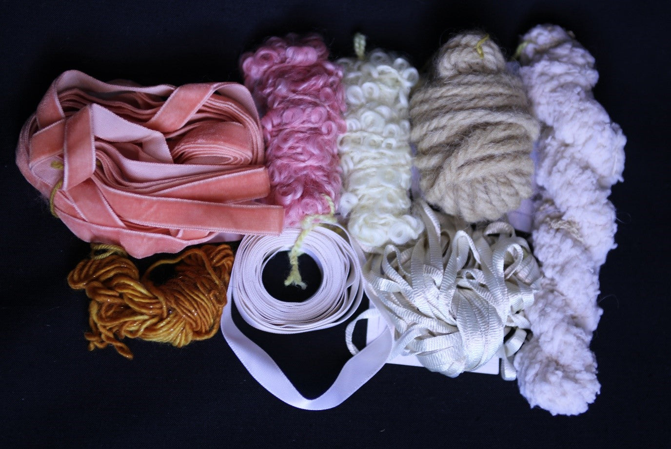 Orange yellow beige textured weaving