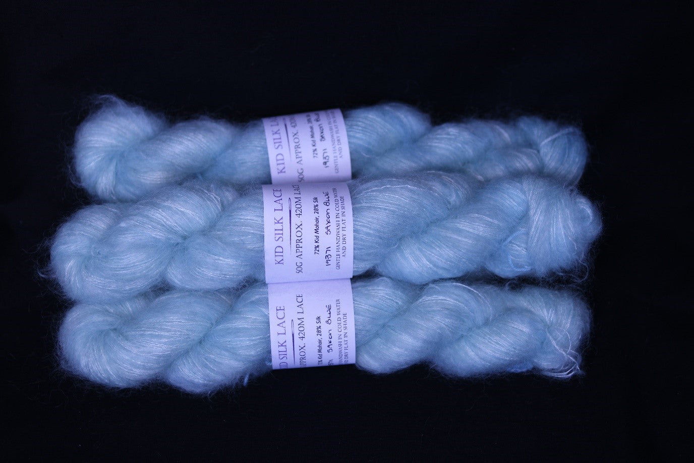 Turquoise blue Seedhead mohair silk lace