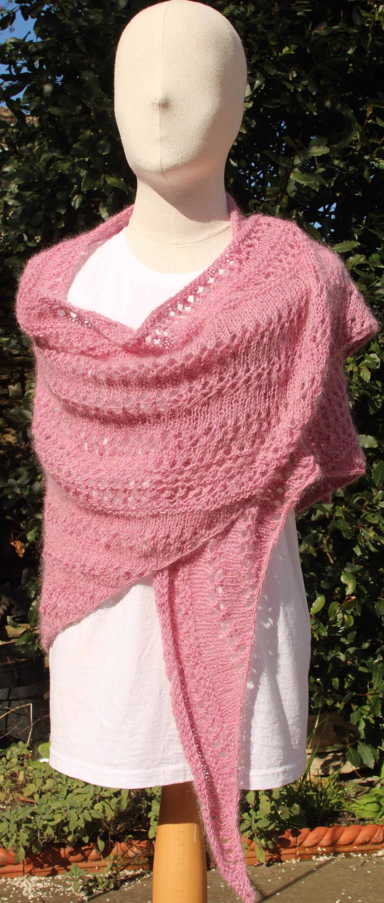 Trellis Shawl digital knitting pattern four ply