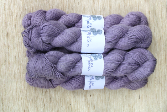 Lavender purple Haw base double knit alpaca silk cashmere