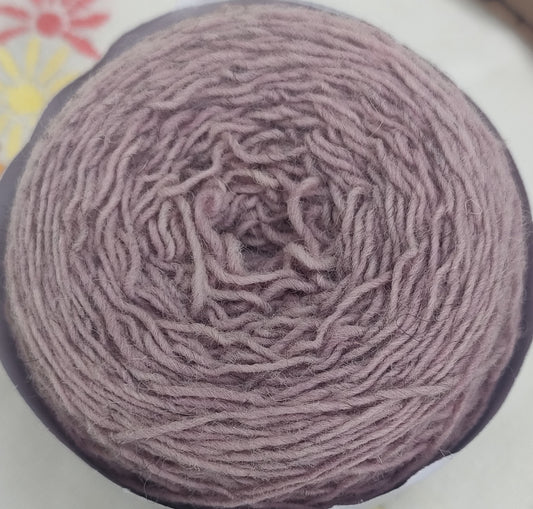 Pink four ply Romney Cross Shetland regenerative yarn