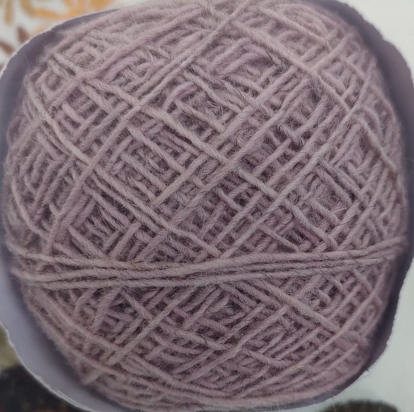 Mid Pink four ply Romney Cross Shetland regenerative yarn