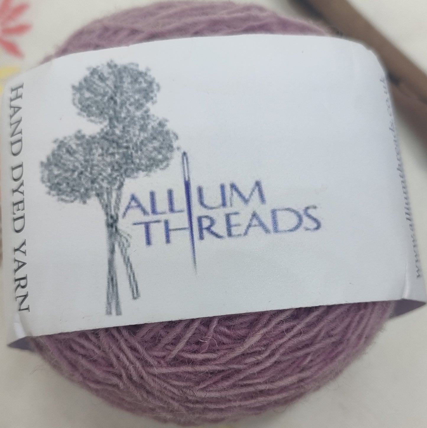 Pink four ply Romney Cross Shetland regenerative yarn