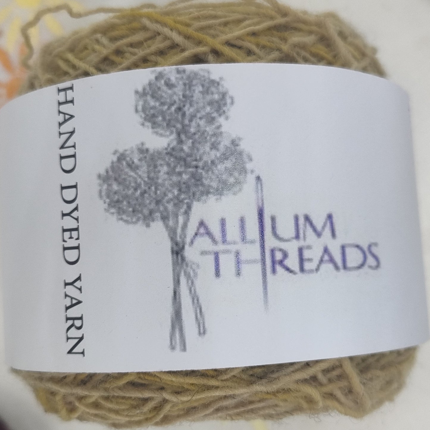 Warm brown four ply Romney Cross Shetland regenerative yarn