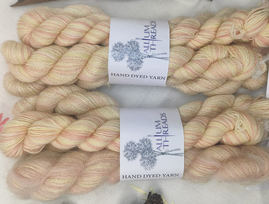Yellow lace weight yarn mini set