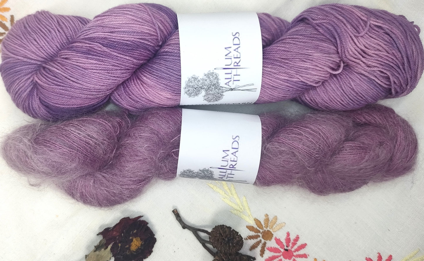 Trellis shawl kit four ply plus lace weight yarn