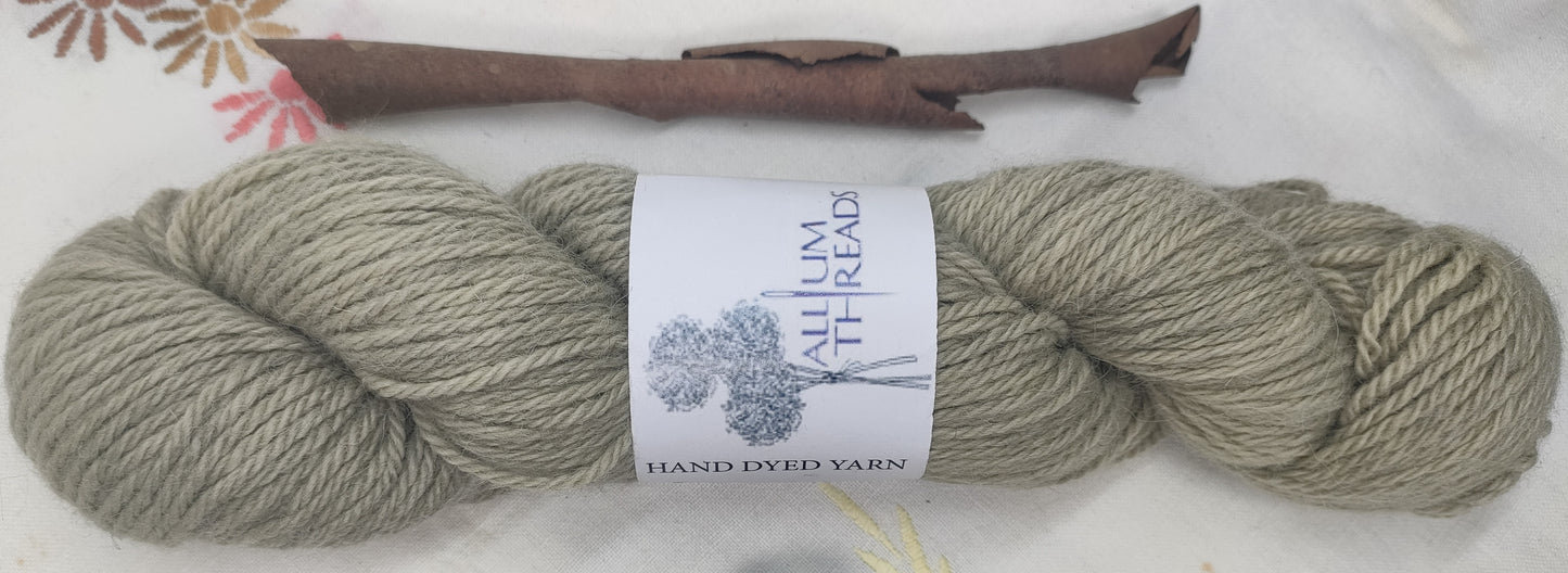 Sage green aran weight pure alpaca yarn