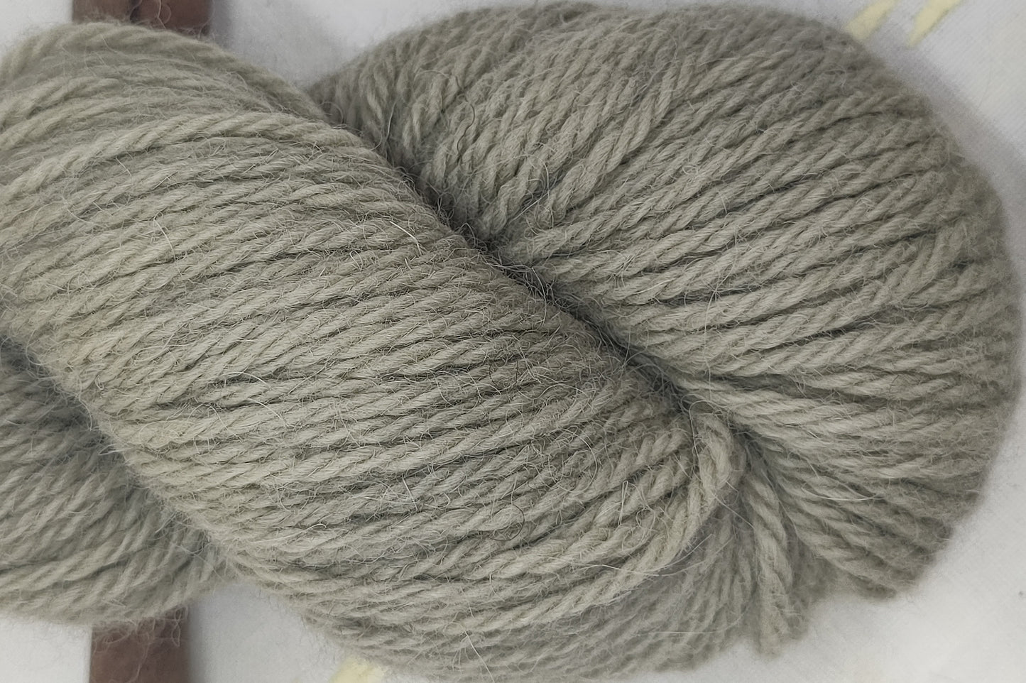 Pale khaki green Organic aran Merino