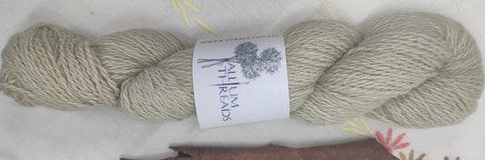 Pale Sage green double knit weight pure alpaca yarn