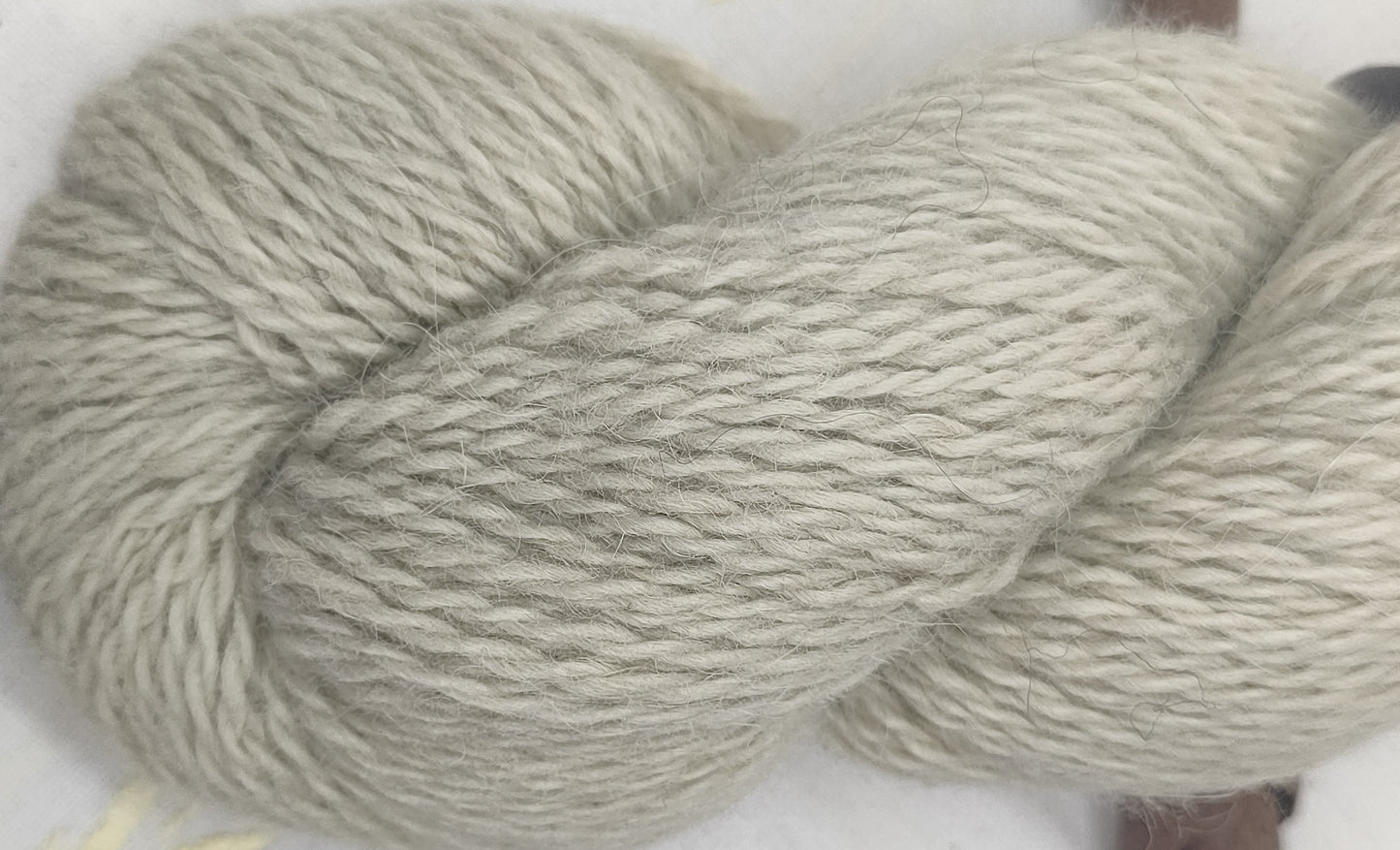 Pale Sage green double knit weight pure alpaca yarn