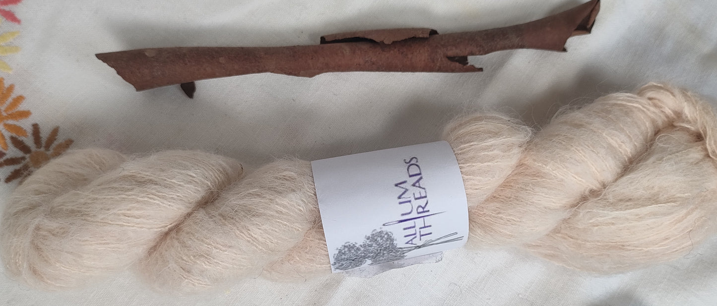 Pale Peach lace Umbel Suri silk