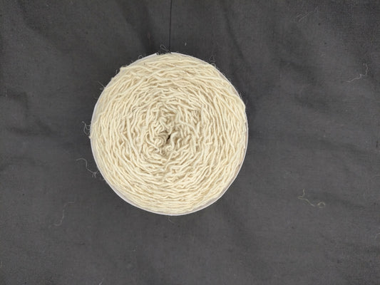 Undyed cream four ply Romney Cross Shetland regenerative yarn