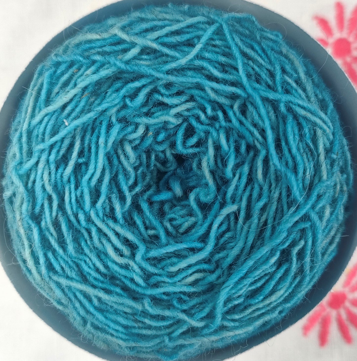 Sky Blue four ply Romney Cross Shetland regenerative yarn