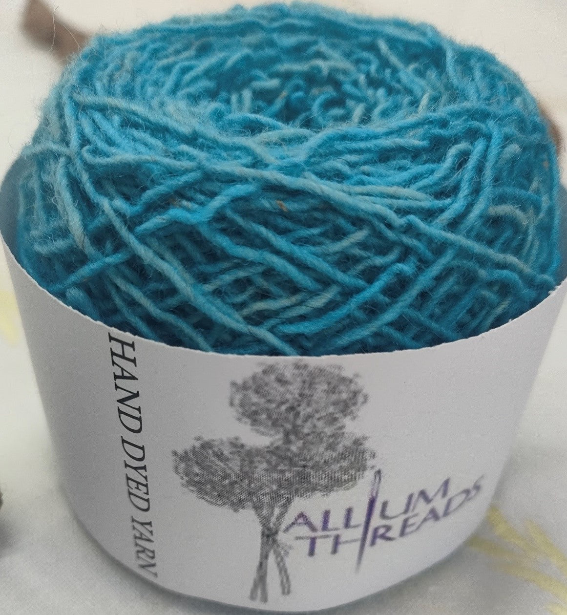 Sky Blue four ply Romney Cross Shetland regenerative yarn