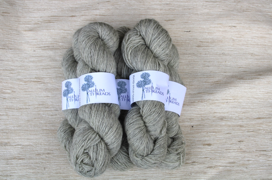 Undyed natural grey double knit blue faced Leicester Gotland yarn