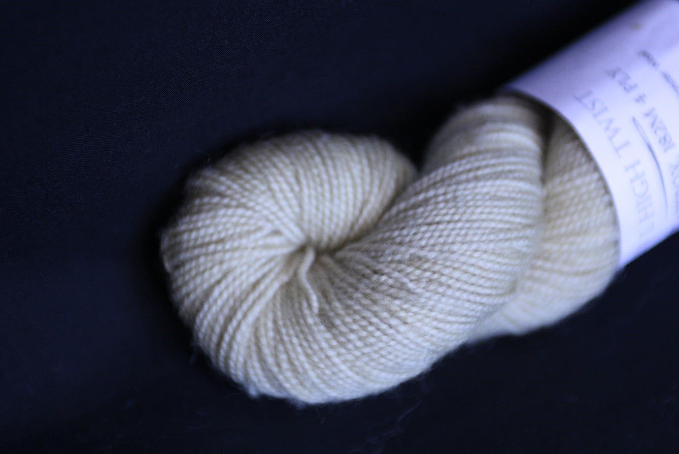 Neutral beige marbled Merino high twist four ply yarn 50g