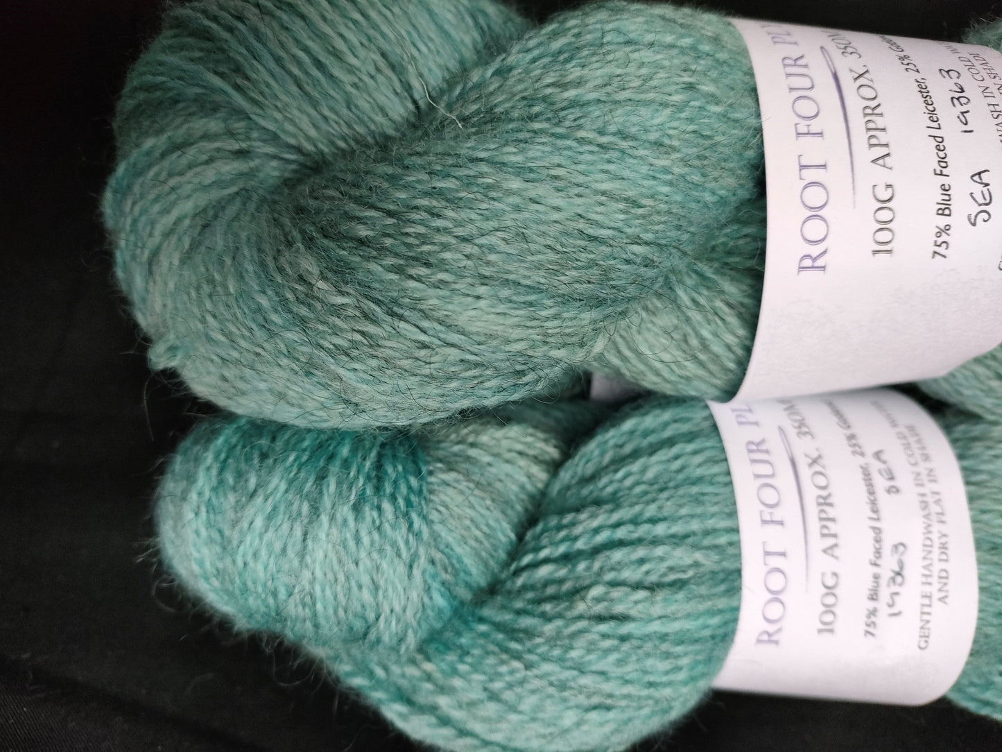 Sea coloured double knit blue faced Leicester Gotland yarn