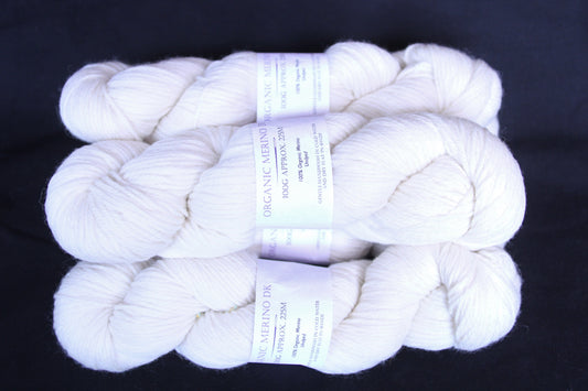 Undyed Organic Merino double knit yarn