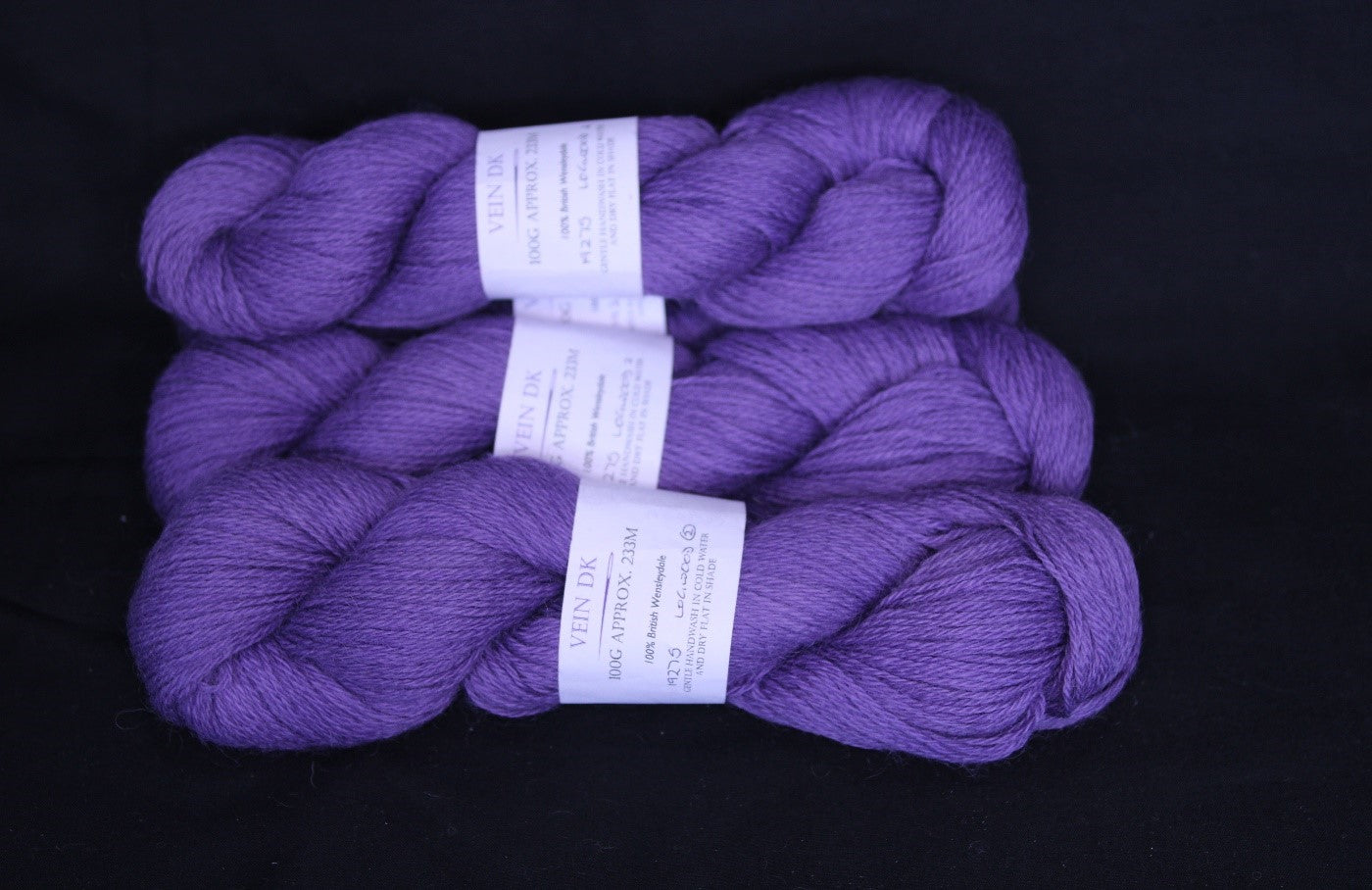 Purple double knit British Wensleydale