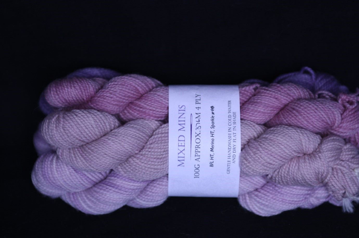 Lilac and pink four ply yarn mini set