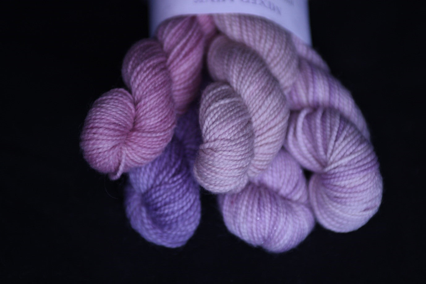 Lilac and pink four ply yarn mini set