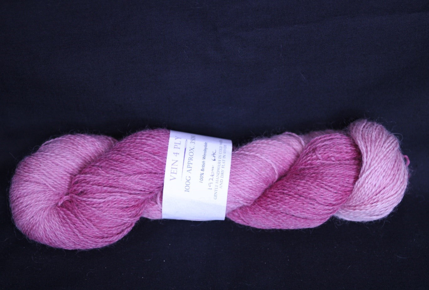 Pink marbled four ply Wensleydale