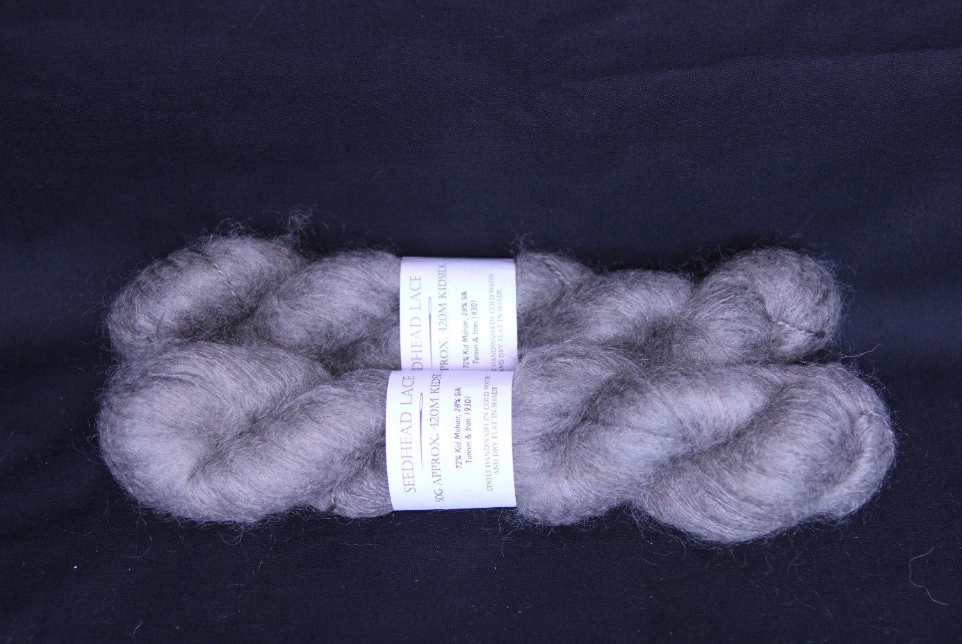 Grey Seedhead mohair silk lace