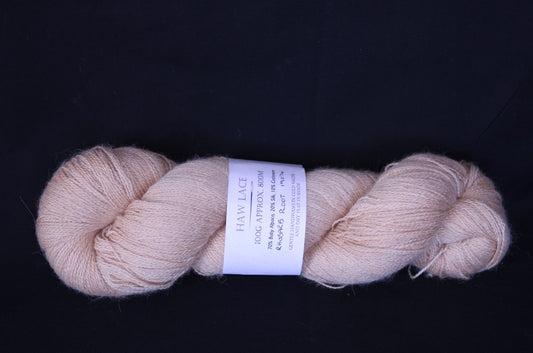 Pale caramel Haw base lace alpaca silk cashmere