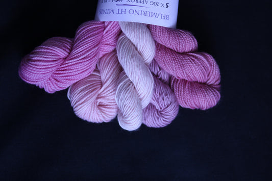 Pinks four ply yarn mini set