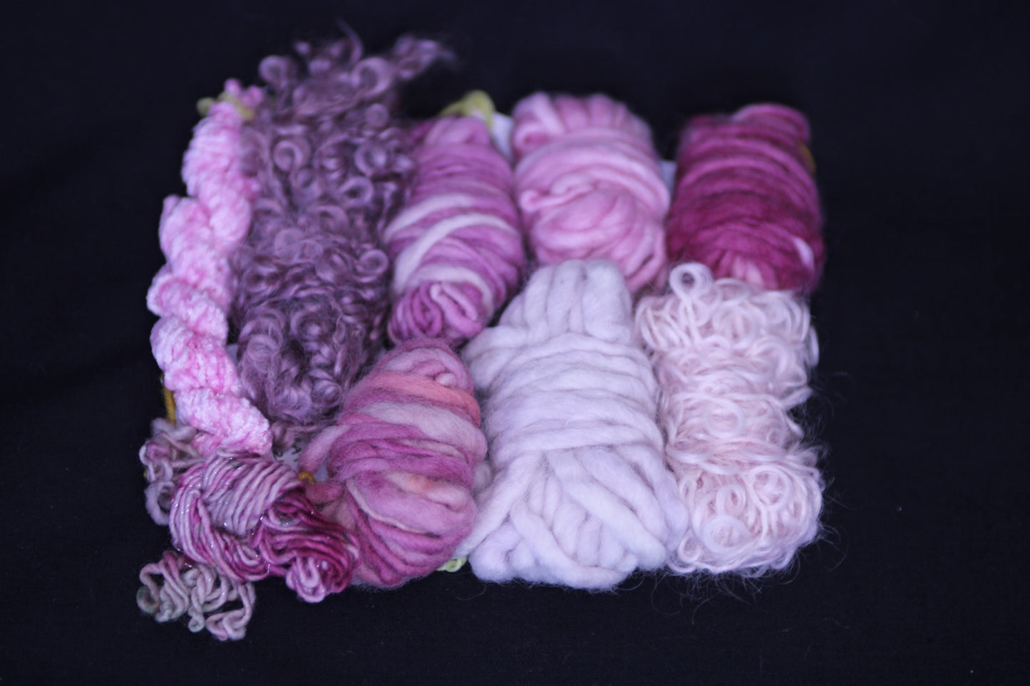 Pink and purple textured weaving