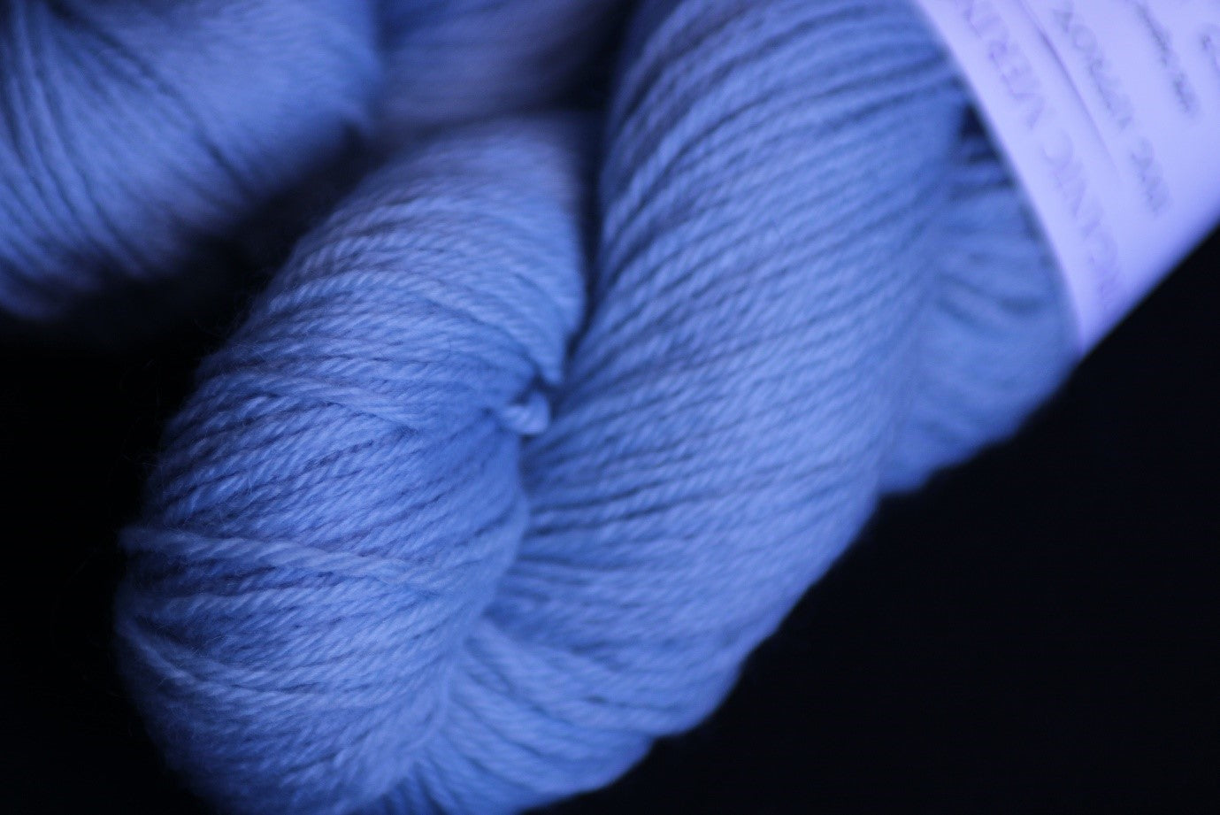 Blue Organic Merino double knit yarn