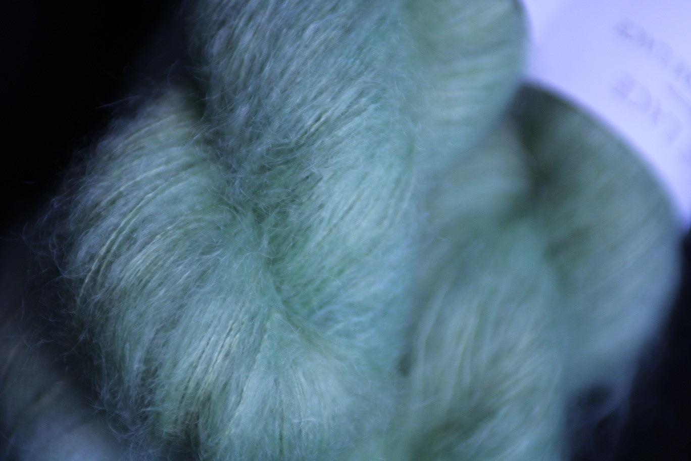 Minty Green lace Umbel Suri silk