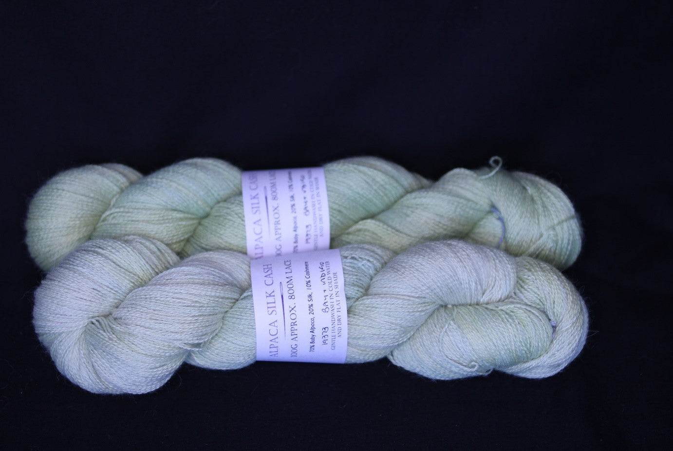 Pale green Haw base lace alpaca silk cashmere