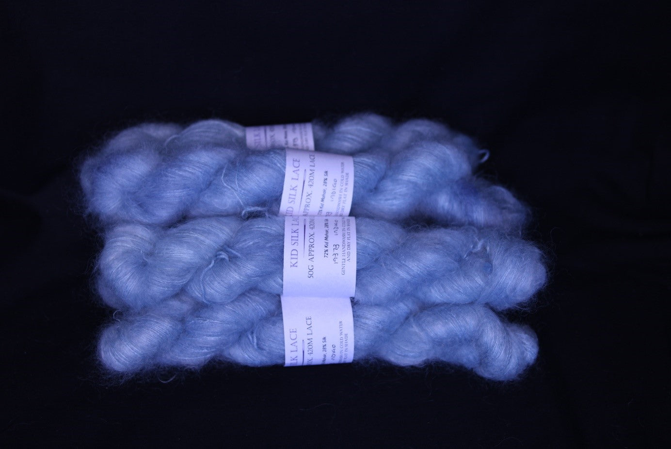 Blue Seedhead mohair silk lace