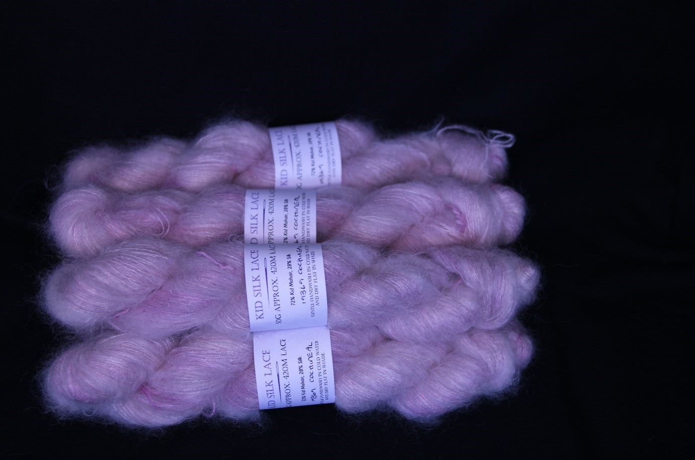 Pink Seedhead mohair silk lace