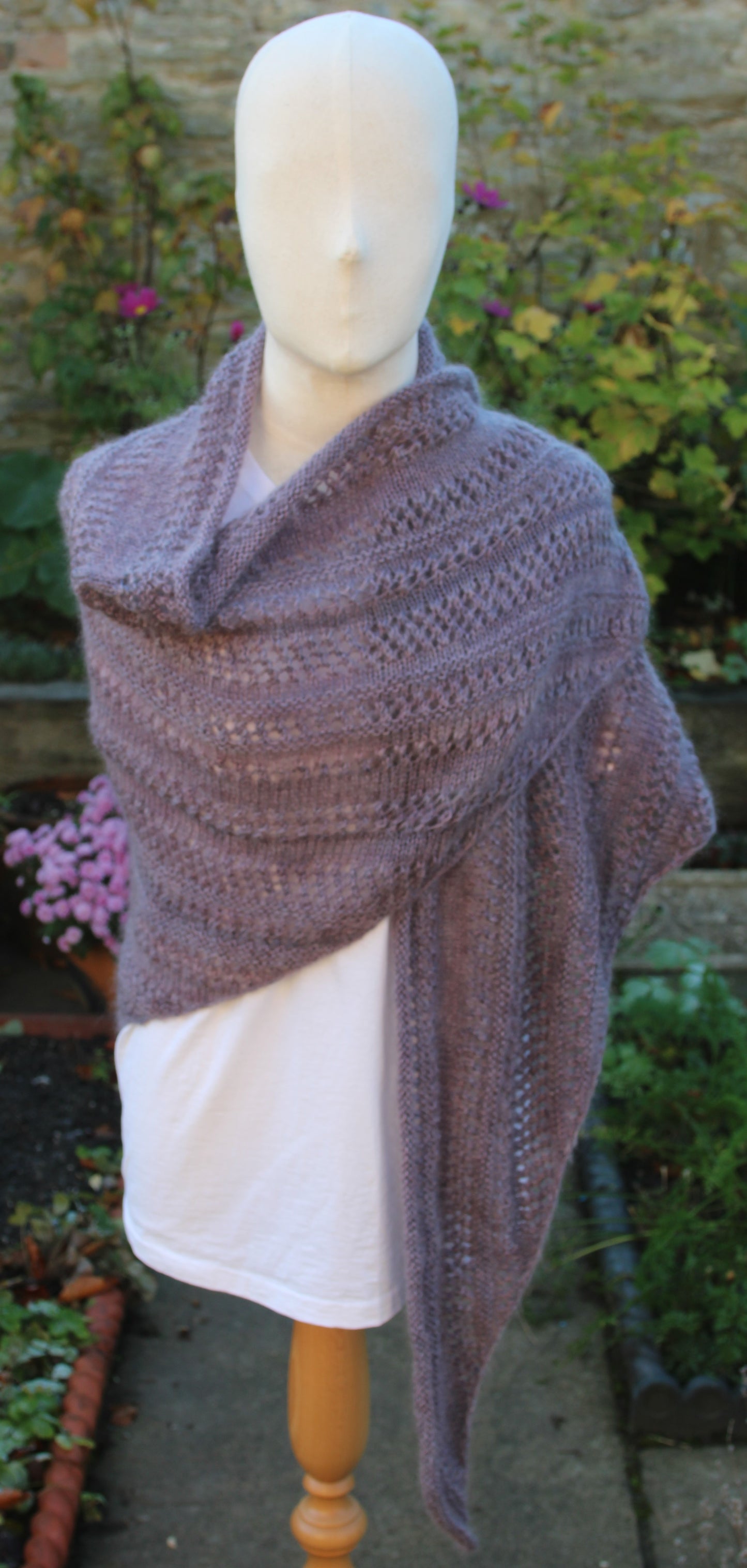 Trellis shawl kit lace weight alpaca yarn